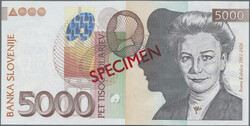 5000 Tolarjev 2004 SPECIMEN, P. 33bs, UNC