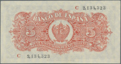 5 Pesetas 18.7.1937, P. 106, UNC