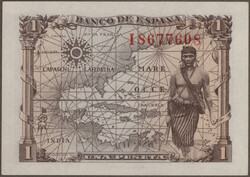 1 Peseta 15.6.1945, 25 Pesetas 22.7.1954, 500 Pesetas 23.6.1971, 29 ...