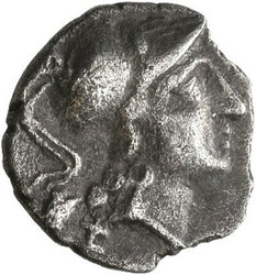 Selge, AR-Obol, 300-200 v. Chr.; Gorgoneion // Athenakopf, Sear 5478, ...