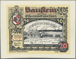 Osterwieck am Harz, 20 Mark 1.5.1922, Leder, G.350a, I  Automatically ...