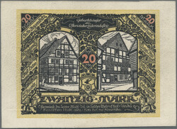 Osterwieck am Harz, 20 Mark 1.5.1922, Leder, G.350c, I-  ...