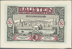 Osterwieck am Harz, 50 Mark 1.5.1922, Leder, G.354, III, unten rechts ...