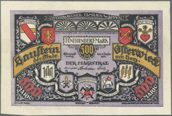 Osterwieck am Harz, 500 Mark 4.12.1922, Leder, G.361, I-  ...
