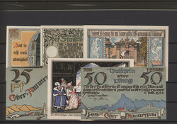 Kollektion von über 260 Notgeldscheinen auf Steckkarten, ...