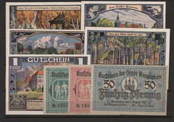 Kollektion von über 260 Notgeldscheinen auf Steckkarten, ...