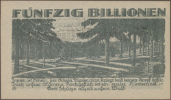 Freudenstadt und Baiersbronn, 3 x 1 Billion Mark, 1.11.1923, mit ...