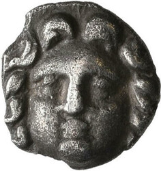 Selge, AR-Obol, 300-200 v. Chr.; Gorgoneion // Athenakopf, Sear 5478, ...