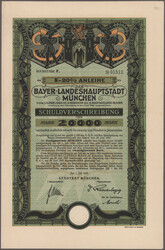 Konvolut Nonvaleurs, 13 x Anleihe der Stadt München, verschiedene ...