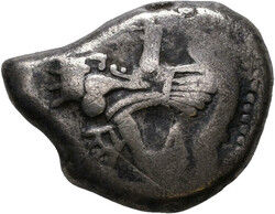 AR-Siglos, 375-300 v.Chr., 5,03 g, König mit Dolch // Incusum; Mitch ...