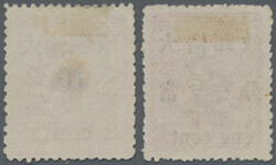 1897, red revenue, 1 C./3 C. type I and 2 cents./3 C., both unused no ...