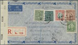 1943. Registered Air Mail envelope addressed to London bearing SG 469 ...