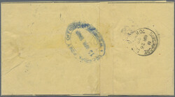 1899, "MISSENT-TO / SHANGHAE" boxed in incoming mail, swiss wrapper 2 ...