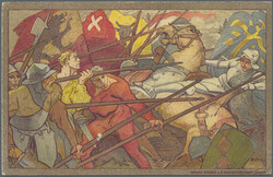 1911, Swiss Postal Stationery 5 C. with 5 C. tied to clear "CREMINES" ...