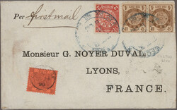 1890/1901, China+Hongkong, group of three entires incl. two ...