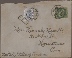 1890/1901, China+Hongkong, group of three entires incl. two ...