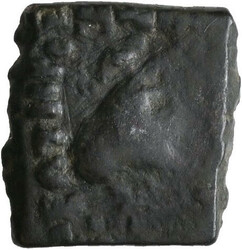 Æ-Klippe, um 303-220 v.Chr., Elefant // Keule, Sear 7616, 12x12 mm, ...