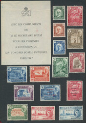 1947 XII. UPU Concress in Paris: Two presentation booklets ADEN and ...