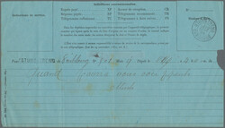 1894 Telegram form (blue) dated '22nd Sep. 1894' addressed to ...