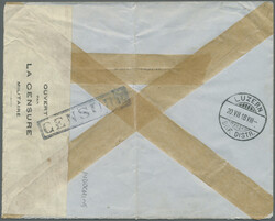 1918, Registered envelope (vertical fold) addressed to Switzerland ...