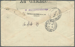 1917, 10 C. tied "BRITISH POST OFFCE HANKOW DE 2 18" to censored ...