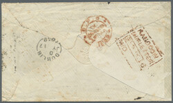 1859 Cover from Rangoon to Ireland via Calcutta, Southampton and ...