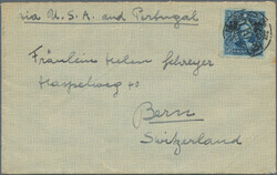 1940, 50 C. black ovpt. tied "Kalgan 30.10.29" to small envelope via ...