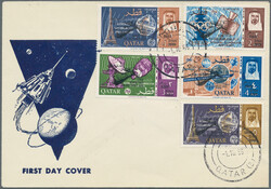 1966 (1 Oct.) 'Gemini 6 & 7' five values (1n.p. to 5n.p.) with BLACK ...