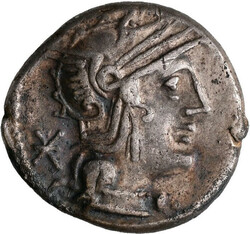 AR-Denar, Romakopf // Reiter nach rechts., Albert 986, Sear 135, ...