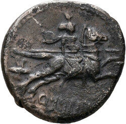 AR-Denar, Romakopf // Reiter nach rechts., Albert 986, Sear 135, ...