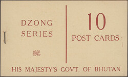 1967, Dzong series, Postal cards 10ch violet, eight complete booklets ...