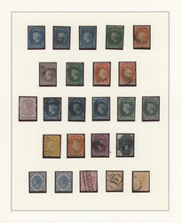 1857/1890 (ca.), mainly used collection of 55 stamps well arranged on ...