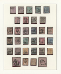 1857/1890 (ca.), mainly used collection of 55 stamps well arranged on ...