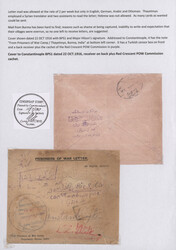 1916-19 P.O.W. Camp THAYETMYO: Five censored covers from Camp ...