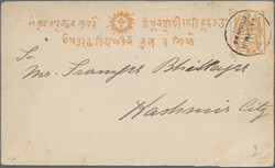 1883-87 Kashmir postal stationery: Collection of 24 p/s cards ...