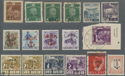 1942/44, Burma, DEI with Dai Nippon ovpts. ec. mint and used on six ...