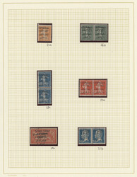 1924, DOUBLE OVERPRINTS, bilingual issue, petty MNH collection of ...