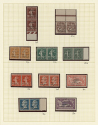 1924, INVERTED OVERPRINTS, petty MNH collection of eight pairs and ...