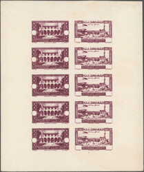 1943, group of five combined proof sheets: 1943, 2nd Anniversary of ...