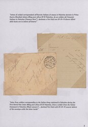1918 Palestine: Collection of 11 covers from Italian soldiers who ...