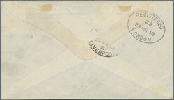 1912, South Georgia, Falklands KEVII 6d. orange with straight line ...