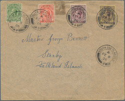 1926, South Shetlands, Falklands KGV ½d., 1d., 2d. and 2½d. on ...