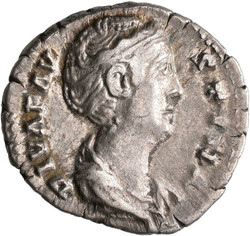 AR-Denar; DIVA FAVSTINA // AETERNITAS, Kampmann 36.26; 3,18 g, sehr ...