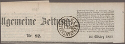 1857-1883, Lot von 5 Zeitungen sowie Zeitungskopf, teils verschiedene ...
