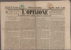 1853-1856, Lot von 4 frankierten Zeitungen (alle verschieden), je ...