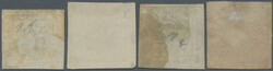 1853, 2 Kr., Lot von 4 Fälschungen, alle mit Stempel, ...