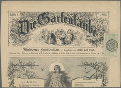 1890, Doppeladler, 2 Kr. grün, waagerechtes Paar, frankiert auf ...