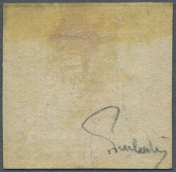 1859, 1 Kr. schwarz, lupenrandig, rechts oben mit kleinem Teilabdruck ...