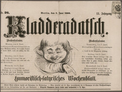 1859, 1 Kr. schwarz, rechts lädiert, frankiert auf Zeitung ...