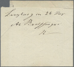 1859, 1 Kr. schwarz mit Zusatzfrankatur Oesterreich 1 Kr. blau, ...